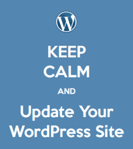 Keep calm and update your wordpress site